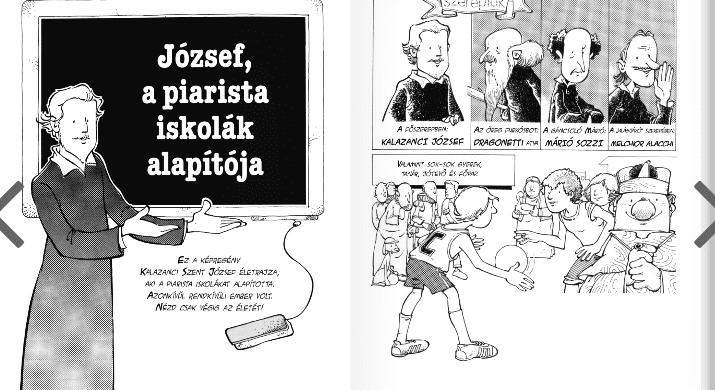 Képregény az iskolaalapító szentről