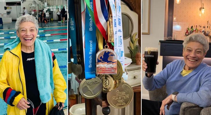 Amikor mások pihennének, ő rekordokat dönt, így uralja a medencét egy 95 éves dédnagyi