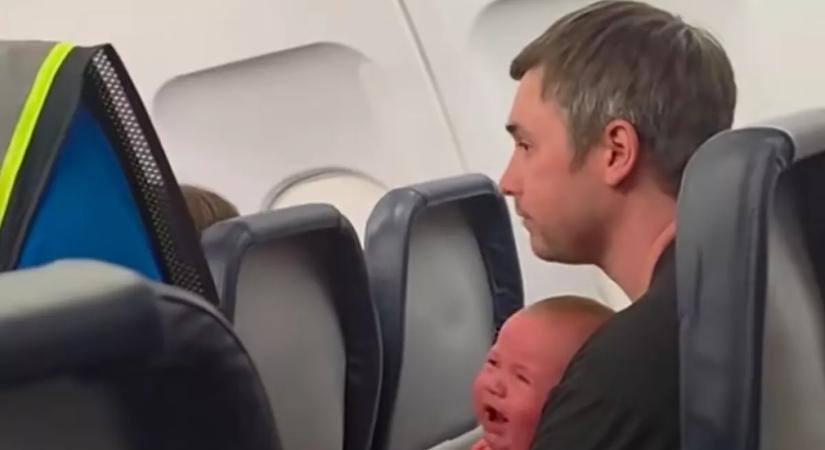 Sír a baba a repülőn: Ami ezután történik, megrémíti a szülőket