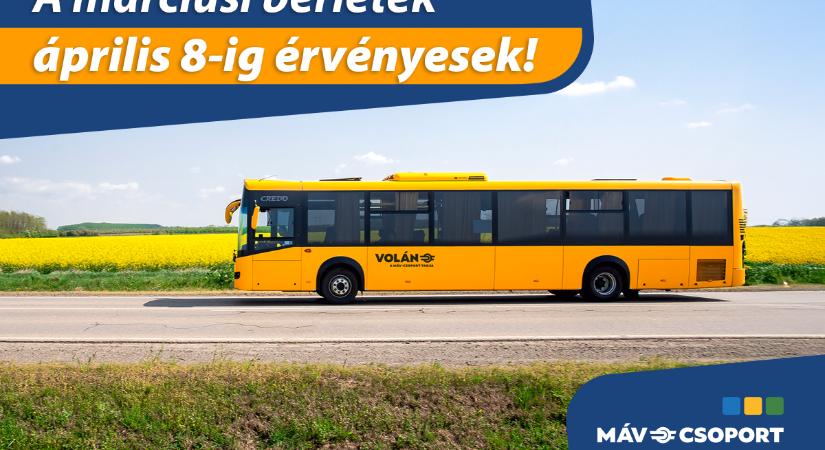 Jó hír a buszozóknak: tovább érvényesek a márciusi bérletek a húsvéti időszakban!