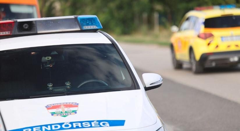 Fának csapódott egy autó Szentlőrincnél, félpályán halad a forgalom