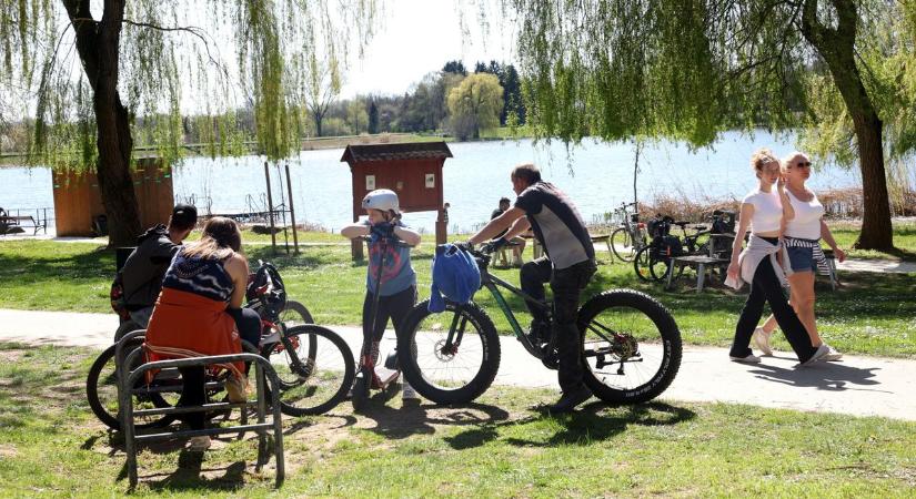 Telt ház a Desedánál: a tó fürdésre csábította a kutyákat, a hamburger asztalhoz ültette az embertömeget