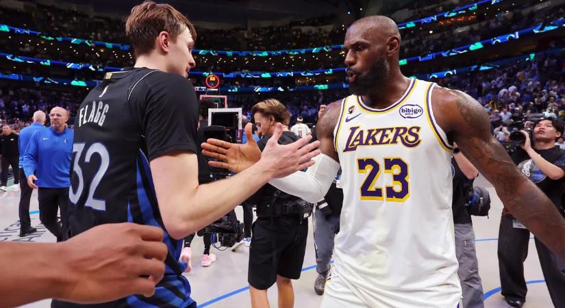 NBA: Cooper Flagg 45 ponttal vezette győzelemre a Mavst a Lakers ellen