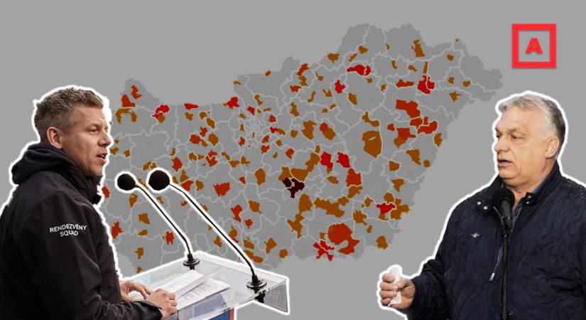 Kecskeméten ötször, Budapesten csak egyszer jártak: térképen Magyar, Orbán és Lázár országjárása