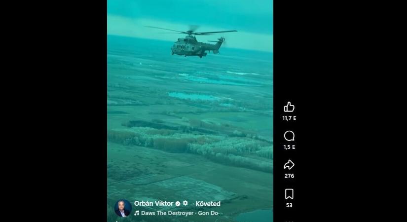 Orbán és Szijjártó a honvédség két legnagyobb helikopterével ment le a határhoz sajtótájékoztatót tartani