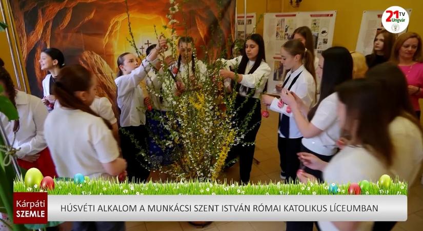 Húsvéti alkalom a Munkácsi Szent István Római Katolikus Líceumban (videó)