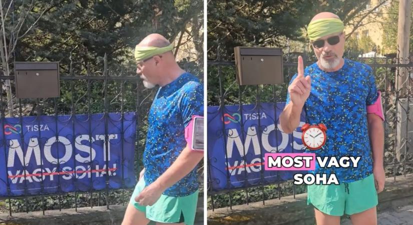 „Ne habozz! Változtass!” – tiszás plakát előtt üzent Zacher Gábor