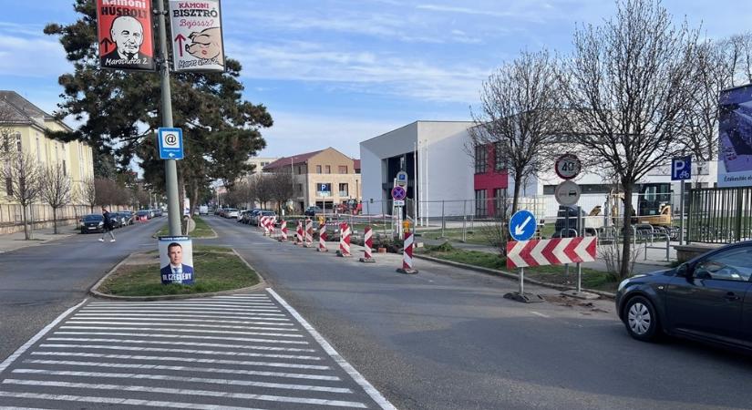 Épül már a szombathelyi kórházhoz vezető gyalogátkelőhely