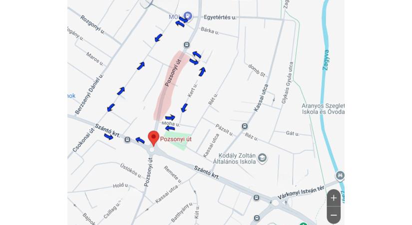 Útlezárás a Pozsonyi úton: forgalomkorlátozásra kell készülni szerdán