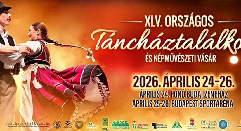 Április végén rendezik meg a 45. Országos Táncháztalálkozót és Népművészeti Vásárt Budapesten