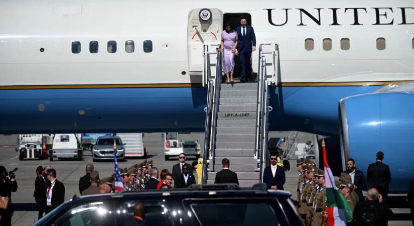 J.D. Vance arrives in Budapest