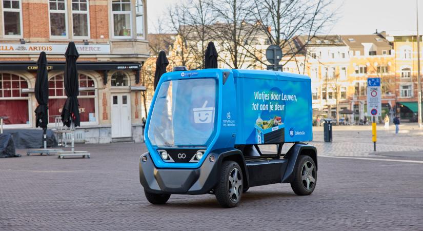 Önvezető kiszállító járművet tesztel Leuvenben a Colruyt