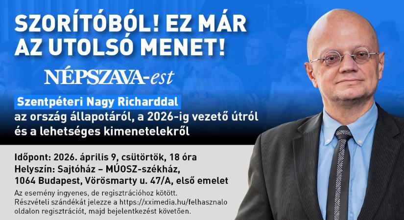 Népszava-estek Szentpéteri-Nagy Richarddal
