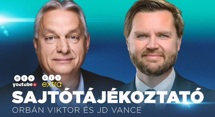 Közös sajtótájékoztatót tart a magyar miniszterelnök és az amerikai alelnök