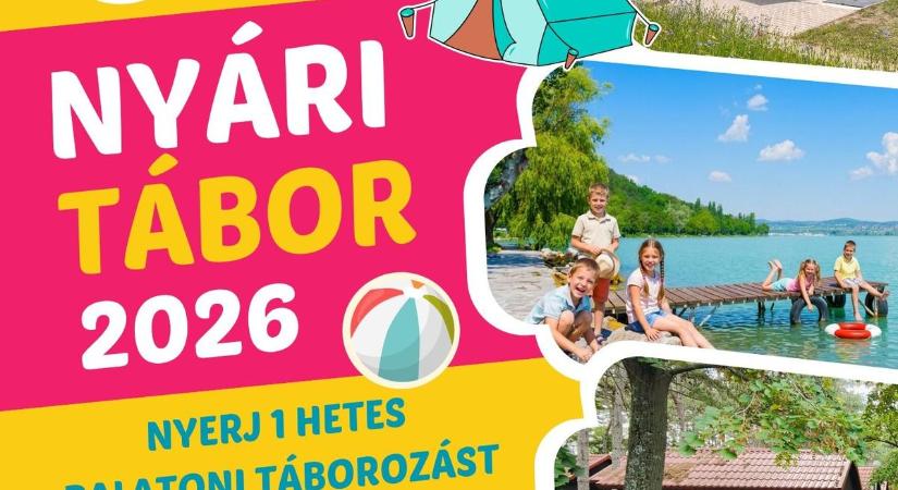 Szuper lehetőség: Egyhetes balatoni táborozást nyerhetnek az általános iskolák!