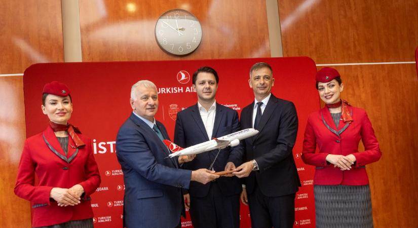 Heti öt járattal indul a Turkish Airlines Temesvárra
