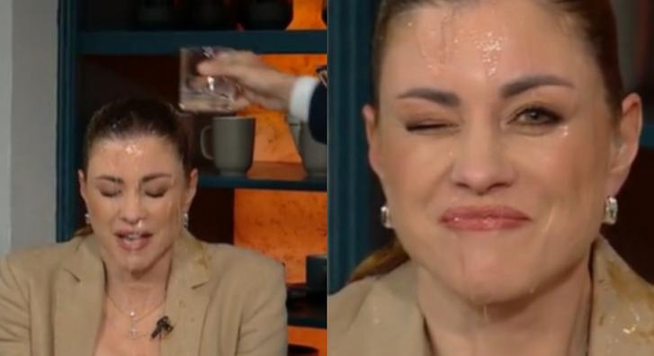 Élő adásban öntötték le egy pohár vízzel a Mokka műsorvezetőjét, ezt senki nem látta jönni