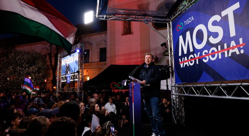 Magyar Péter Vácott: meg fogjuk nyerni a választást, „nem kicsit, nagyon”