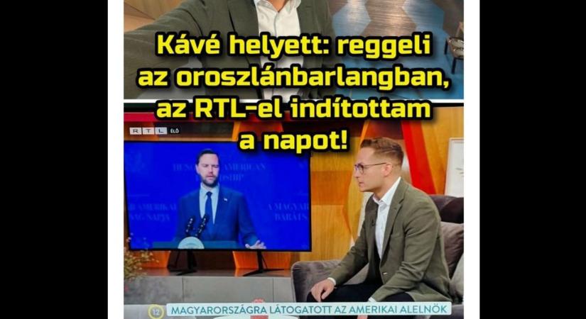 Ma életemben először meghívást kaptam az RTL reggeli műsorába, és értékelhettem JD Vance budapesti látogatását
