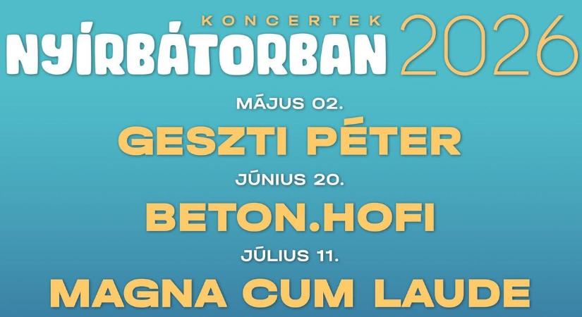 Koncertek Nyírbátorban 2026