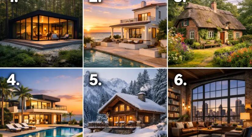 Te melyik házba költöznél be? A választásod többet árul el rólad, mint gondolnád