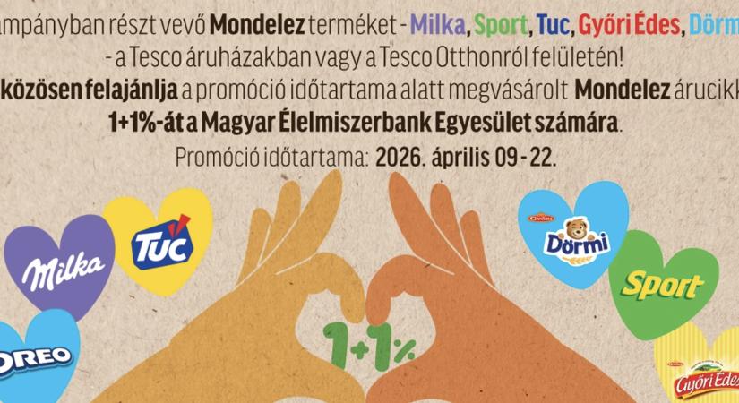 A legédesebb duó: a népszerű nasik vásárlása most 11% támogatást ér a Tesco és a Mondelez jóvoltából