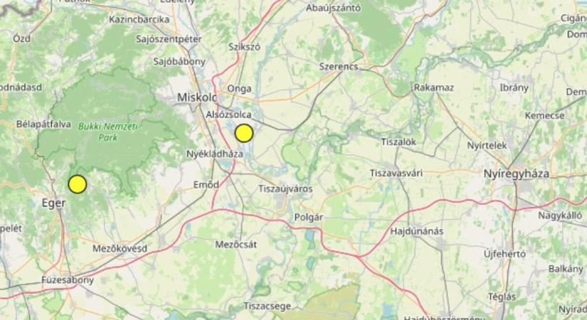 Megerősítették: földrengés volt Miskolc és Tiszaújváros között