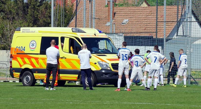 Megyei foci: Téten kétszer is fordult a mentő