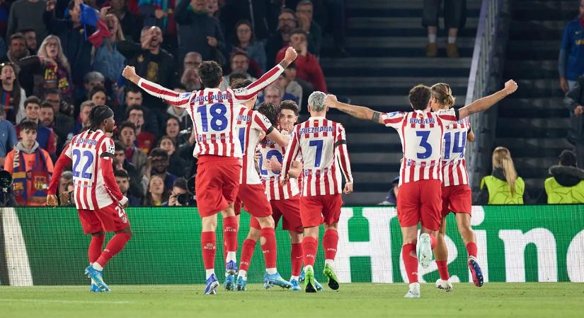 Ez nem a La Liga: az Atlético két góllal nyert Barcelonában a BL-negyeddöntő első mérkőzésén