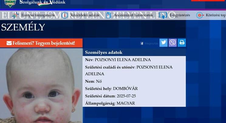 Nyomtalanul eltűnt egy 9 hónapos kisbaba, csak a rendőrség keresi