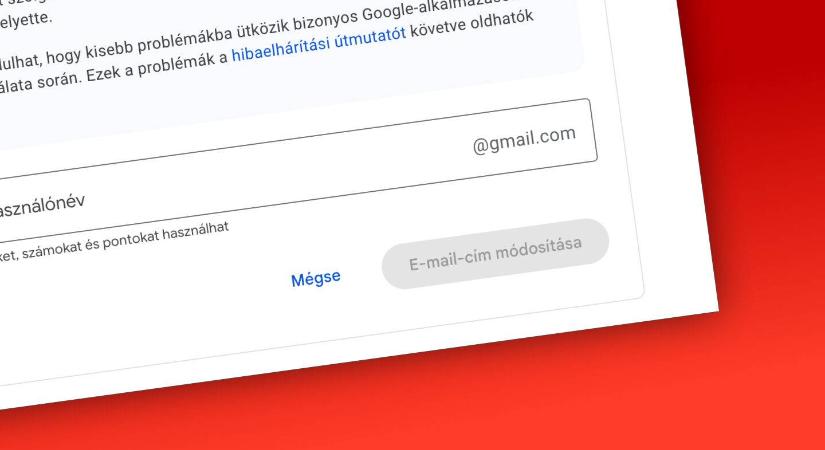 Gmail cím megváltoztatása pillanatok alatt