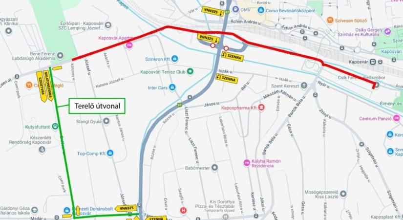 Korlátozzák a forgalmat egy triatlonverseny miatt Kaposváron