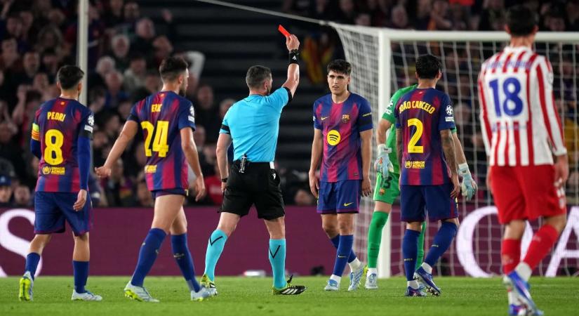 Cubarsí kiállítása döntött: két góllal nyert a Nou Campban az Atleti