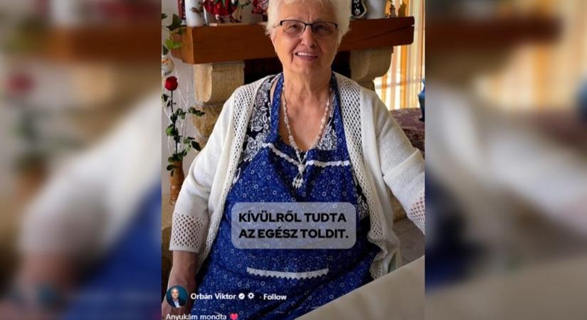 Orbán Viktor a kampány finisében bevetette édesanyját is