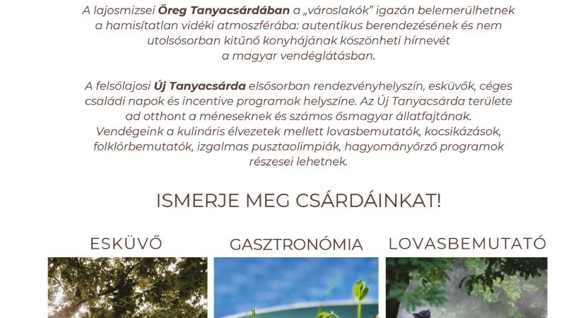 Öreg és Új Tanyacsárda- Lajosmizse