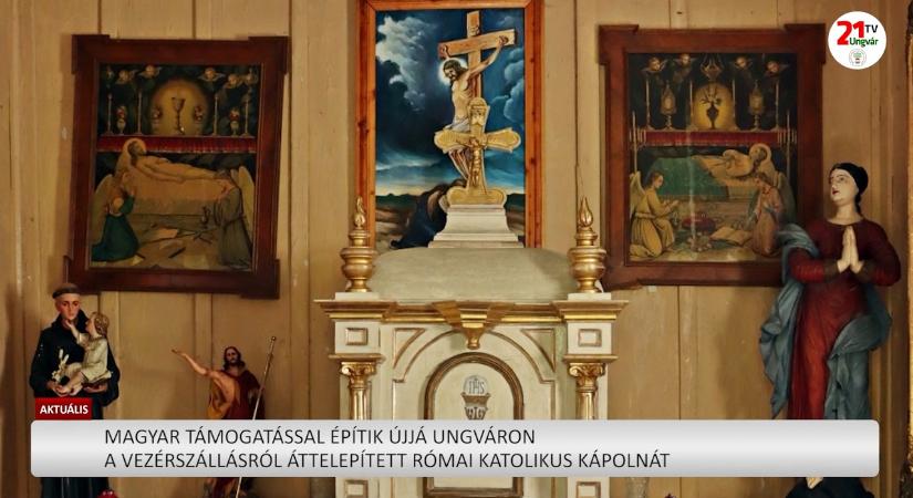 Aktuális (2026.04.09) - Magyar támogatással építik újjá Ungváron a Vezérszállásról áttelepített római katolikus kápolnát (videó)