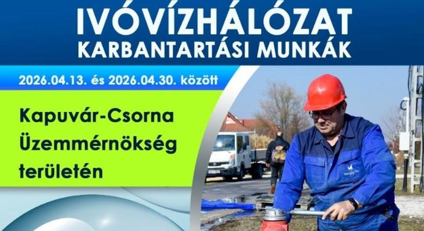 Több településen is gond lesz a vízszolgáltatással a következő hetekben