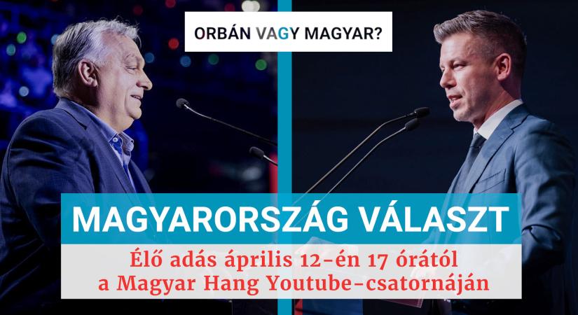 Élő választási műsor a Magyar Hang Youtube-csatornáján