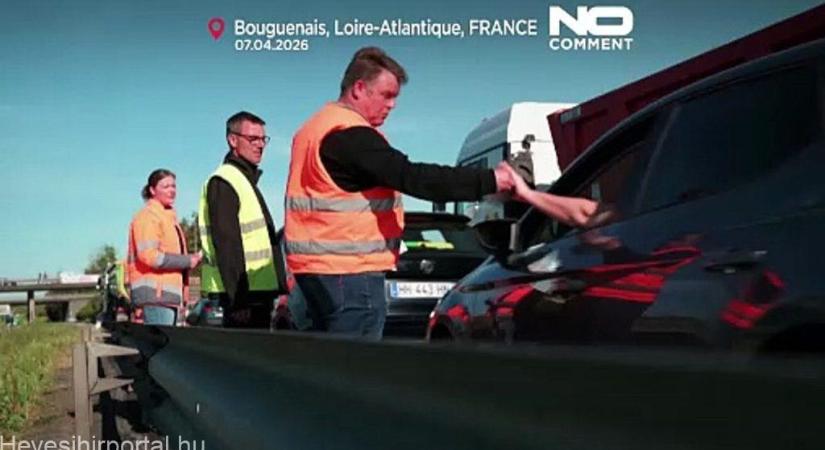 Útlezárások Franciaországban: tiltakoznak az építőipari munkások az üzemanyagárak miatt