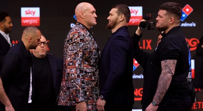 Tyson Fury szembenézett a félelmetes orosz bokszolóval a gigászi ütközet előtt – videó