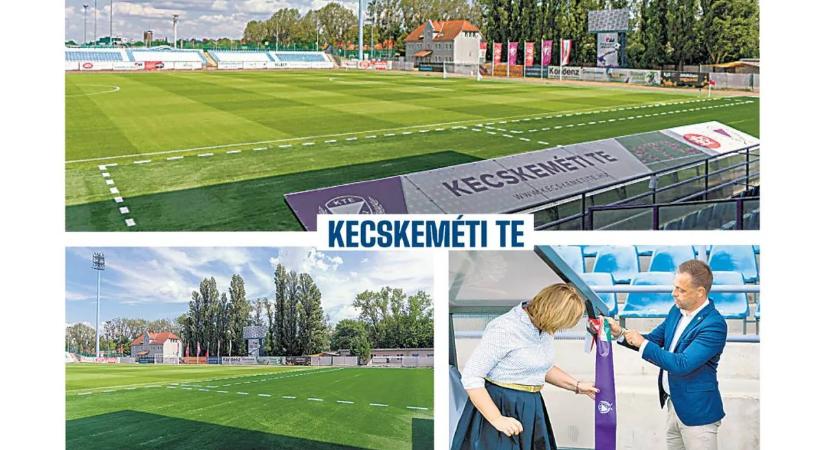 NS-képeslap: megújult a pálya Kecskeméten
