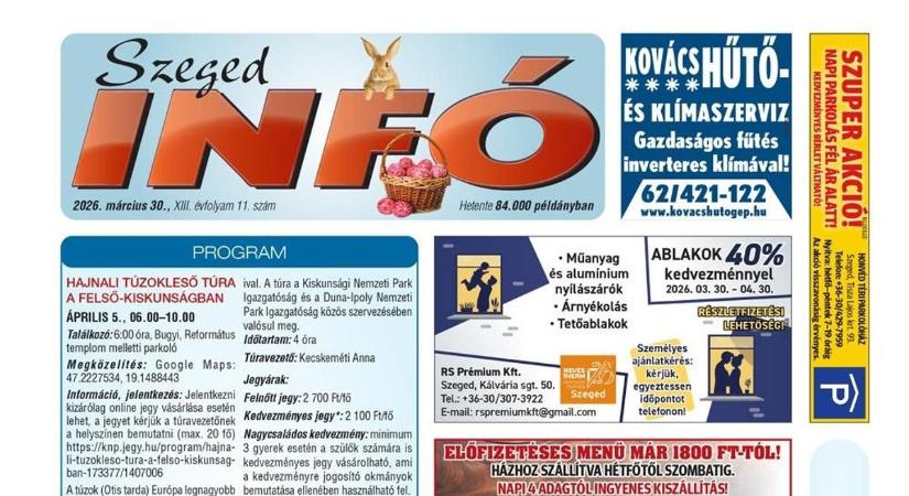 Szeged Infó 2026.03.30-i lapszáma