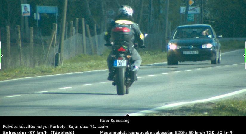 Apát és fiát is elkapta ugyanaz a traffipax Pörbölyön