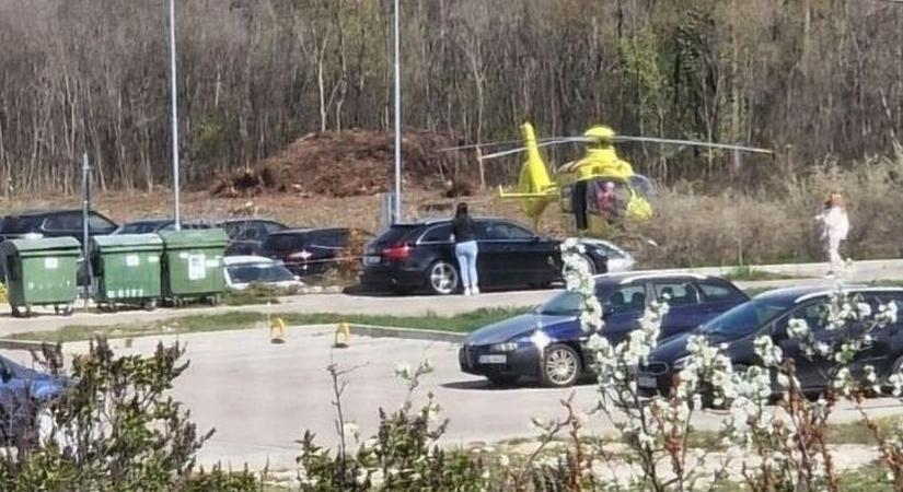 Mentőhelikopter landolt a dunántúli nagyvárosban
