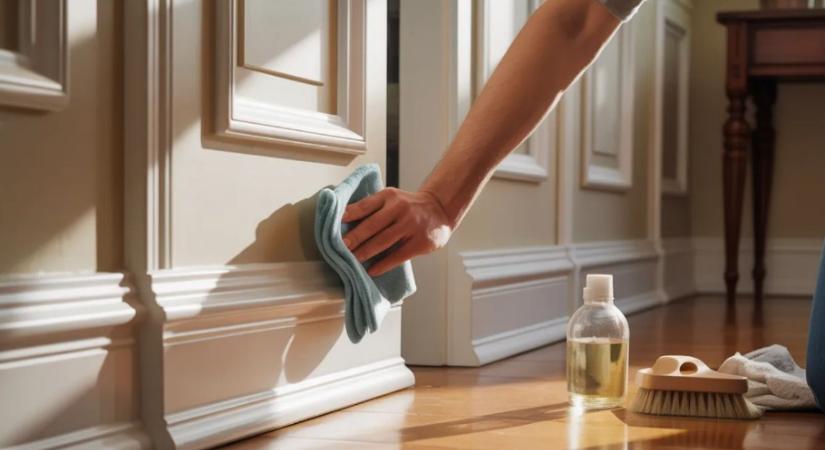 Elsárgult a szegélyléc? Ez az egyszerű ecetes trükk újra fehérré teszi