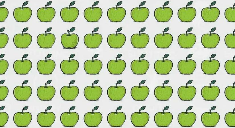 Ha 4 másodperc alatt megtalálod a kakukktojás almát, az IQ-d szinted elég magasan van