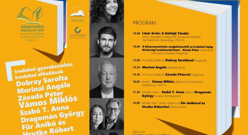 Szigetközi Irodalmi Nap: jön Vámos Miklós, Závada Péter, Szabó T. Anna és Dragomán György