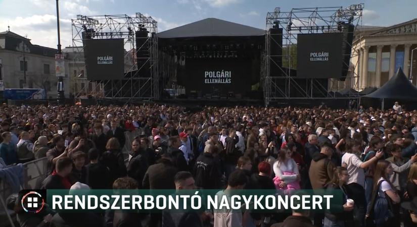 Rendszerbontó koncert: sztárfellépők és hatalmas tömeg a Hősök terén