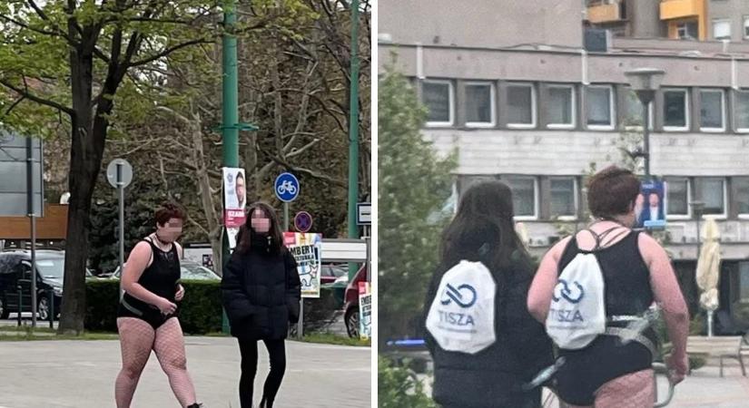 Cicanacis transzi vizelte oldalba a Fidesz székházat - Fotó