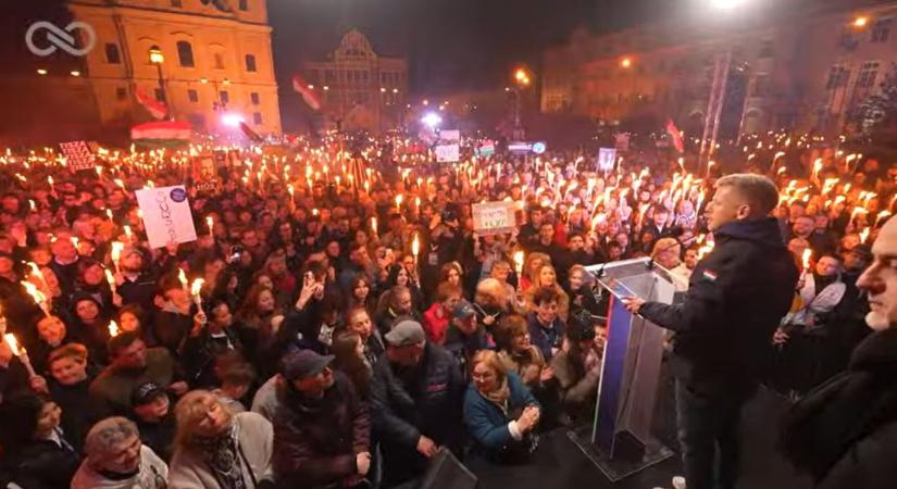 Magyar Péter már nagyon-nagyon-nagyon-nagyon nagy győzelemről beszélt Miskolcon
